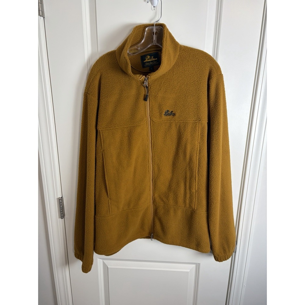 Aimé Leon Dore Sherpa Fleece full Zip Two Side Pockets, Camel, Size Lg